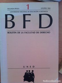 books: Boletín de la Facultad de Derecho. Segunda Época 1 Otoño 1992 - Director: Gaspar Escalona Martínez